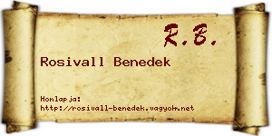 Rosivall Benedek névjegykártya