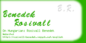 benedek rosivall business card